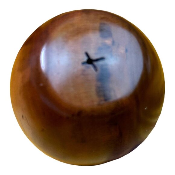 Hand Turned Solid Wooden Apple Vintage Smoky Mountain Craft Community Near Mint - Picture 6 of 8